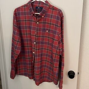 Vinyard Vines red long sleeve Longshore button down shirt great condition